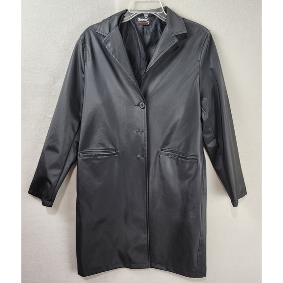 Queen Paris Women's Black Double Breasted Outerware - Nylon/Acrylic - Size 2 - Picture 1 of 10